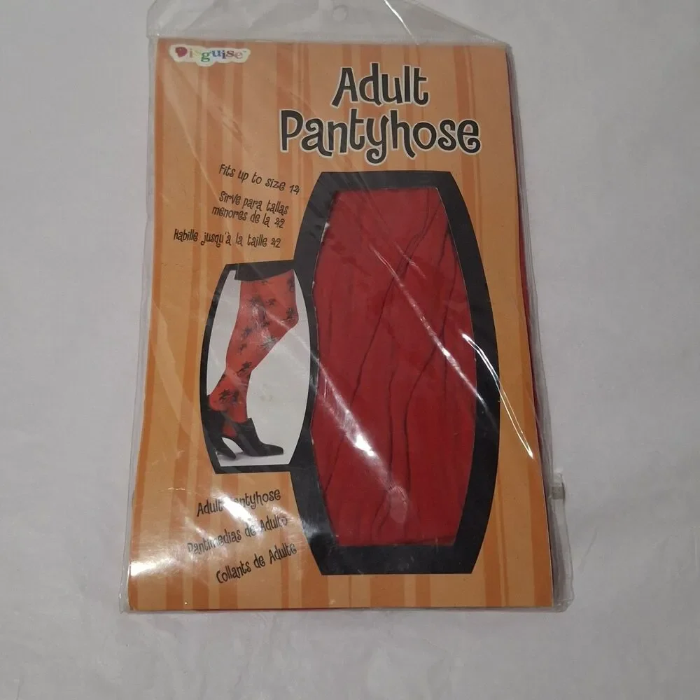 Vtg Disguise Adult Devil Pantyhose Tights Costume Cosplay Up To Size 14